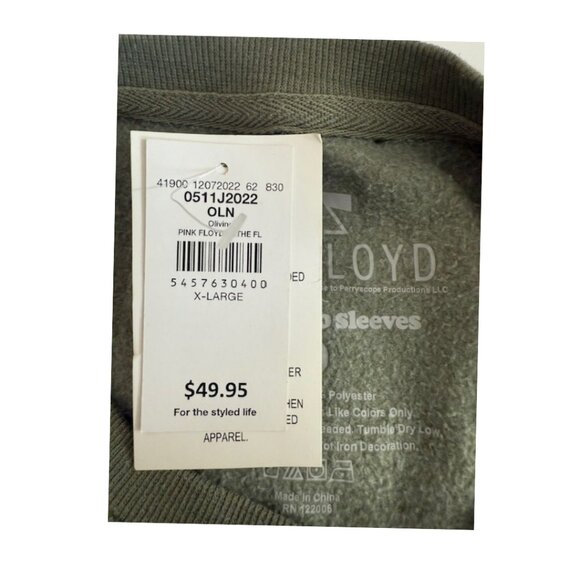 Pink Floyd In The Flesh Tour Graphic Sweatshirt XL Green Vintage Style - Picture 9 of 9